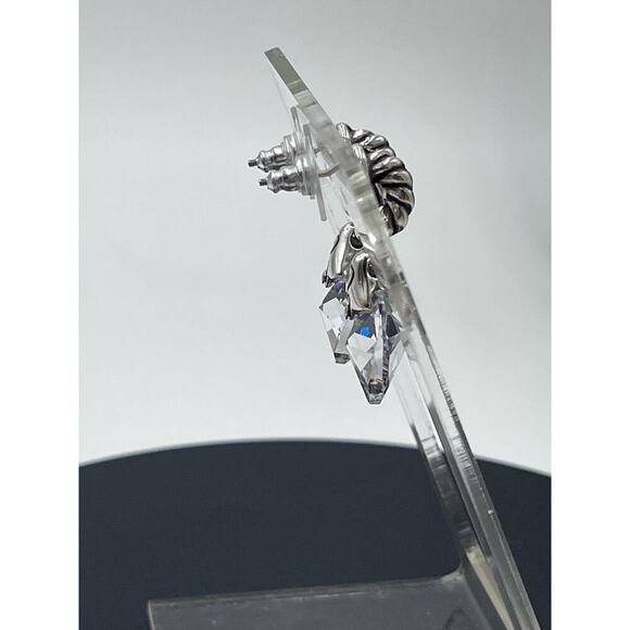 Brighton Silver Tone Crystal Heart
Dangle Earrings w/ Tin - Picture 5 of 14